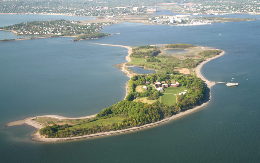 Thompson Island in Boston Harbor, Massachusetts.