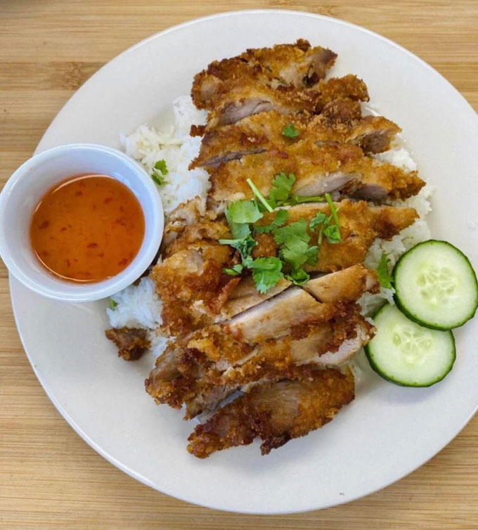 Plate of Bang Na Thai Kitchen's crispy chicken.