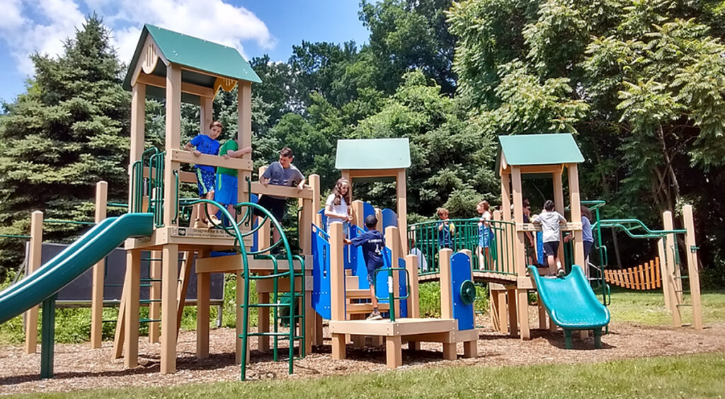 playground area at Trumbull Nature Center